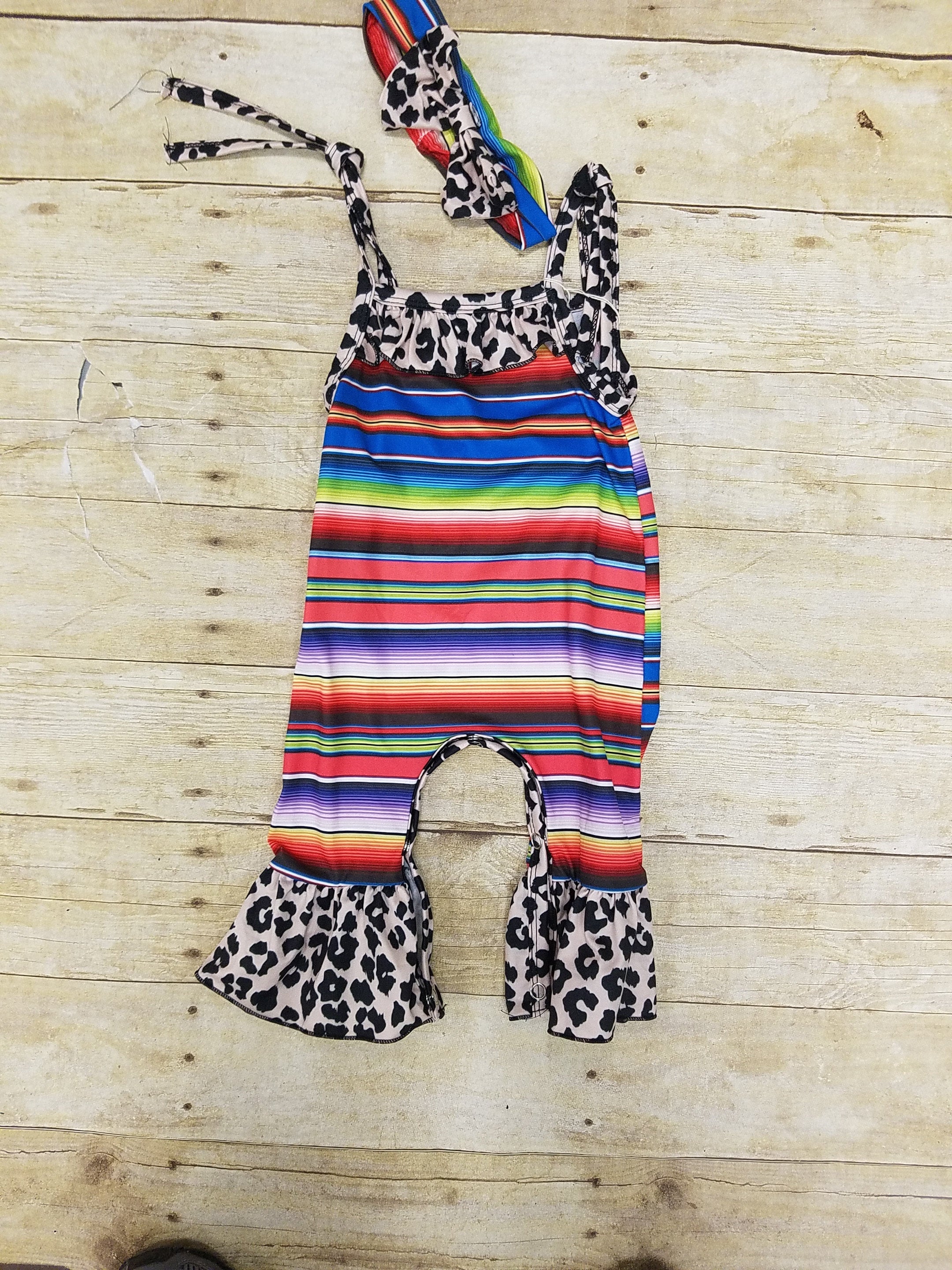 Leopard Serape Romper